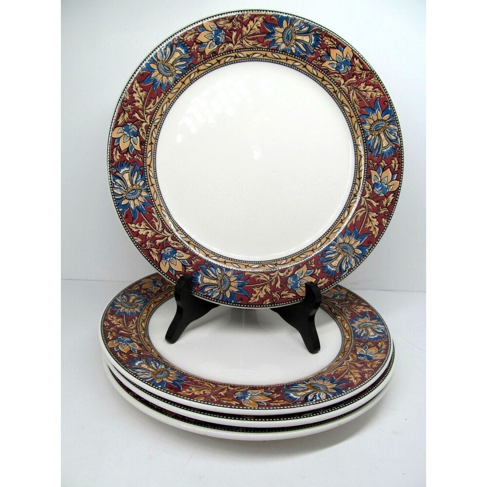 Pier 1 Madurai  Dinner Plates 10 3/4"  Bundle of 4 discontinued